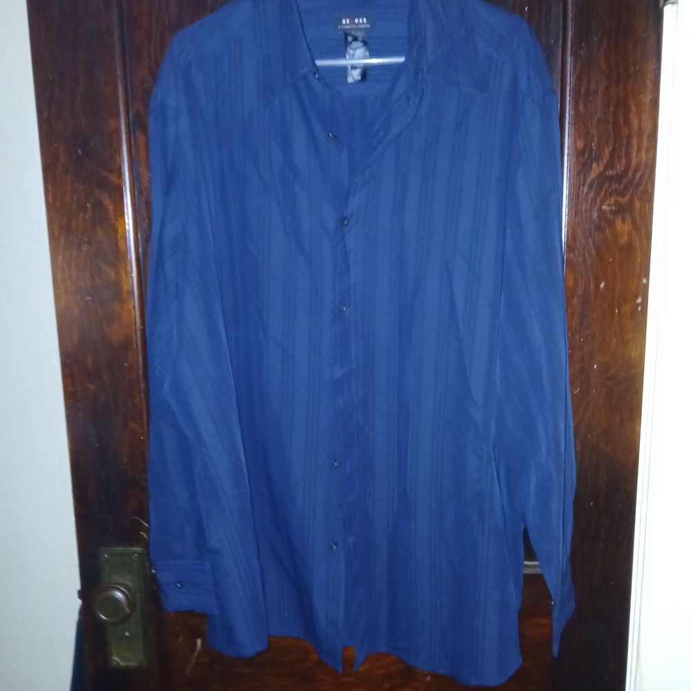 Axcess Men's Blue Casual Button Down Shirt